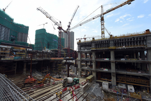 高铁关键工程西九龙总站进度缓慢。（香港《大公报》资料图片）